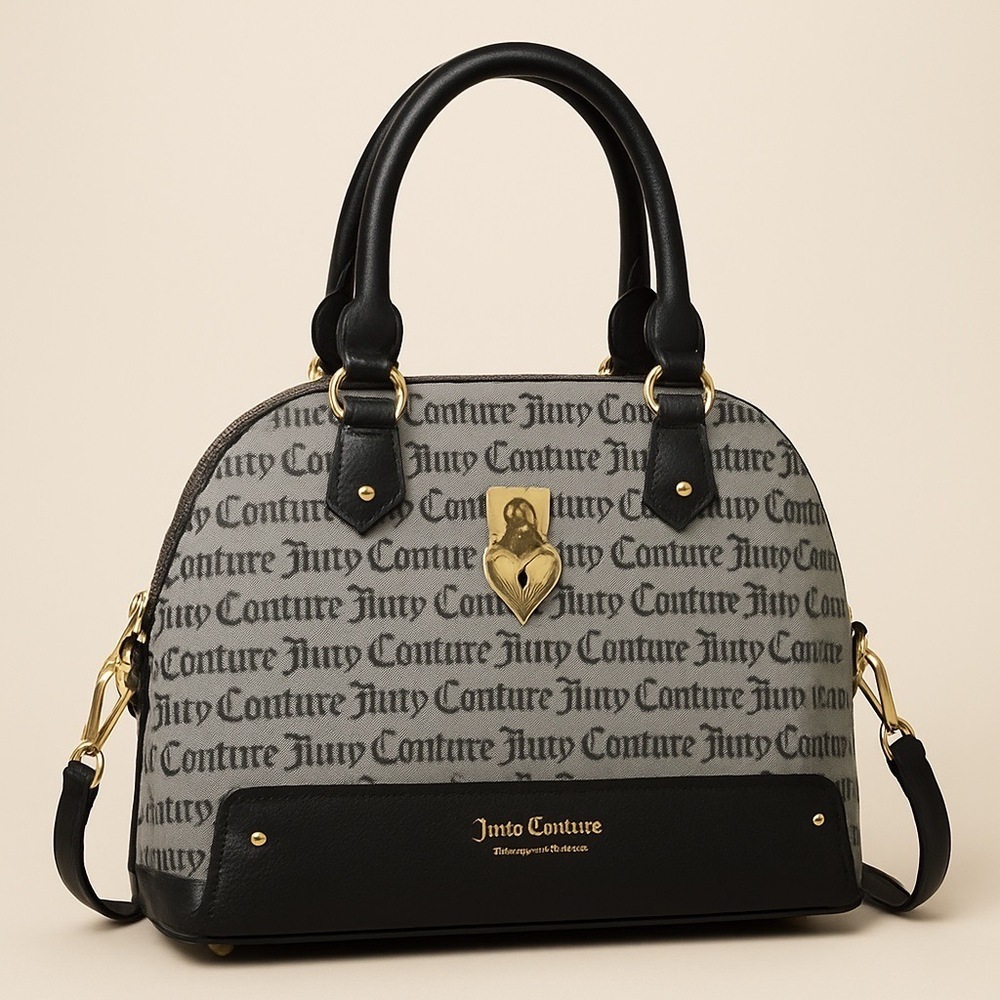 Juicy Couture Black and Gray Handbag